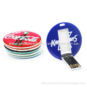 Business Card USB Flash Drives, Rotate Wallet, 1-64GB, Full Color Printing, CE, FCC and RoHS Marks